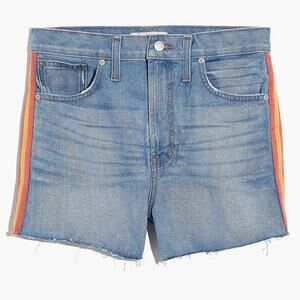 Madewell The Perfect Vintage Short in Bowman Wash Tuxedo Stripe Edition Size 27
